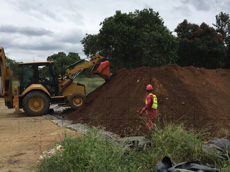 Contaminated stockpile